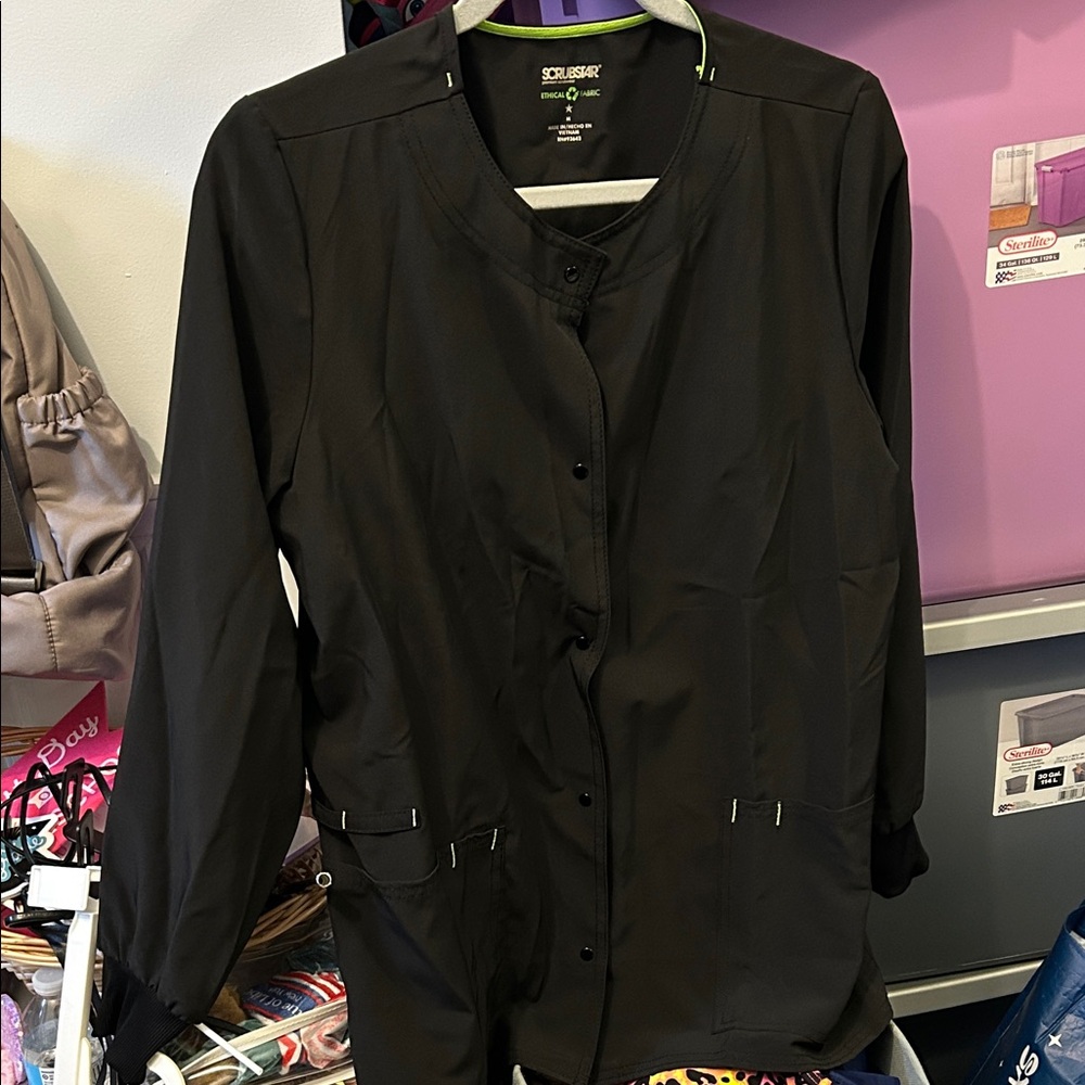 Women's Black Scrub Jacket
